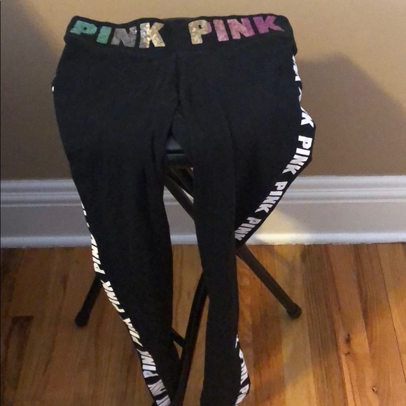 Black pink leggings - Picture 3 of 4